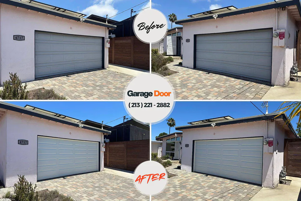 Before and after: garage door repair Montague, MI